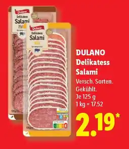 Lidl DULANO Delikatess Salami Angebot