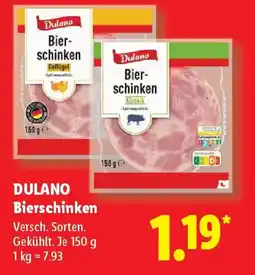 Lidl DULANO Bierschinken Angebot