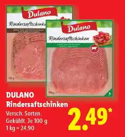 Lidl DULANO Rindersaftschinken Angebot