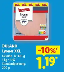 Lidl DULANO Lyoner XXL Angebot