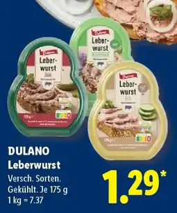 Lidl DULANO Leberwurst Angebot