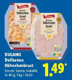 Lidl DULANO Delikatess Hähnchenbrust Angebot