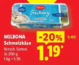 Lidl MILBONA Schmelzkäse Angebot