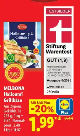 Lidl MILBONA Halloumi Grillkäse Angebot