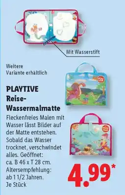 Lidl PLAYTIVE Reise- Wassermalmatte Angebot