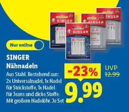 Lidl SINGER Nähnadeln Angebot