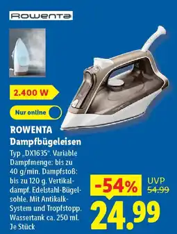 Lidl ROWENTA Dampfbügeleisen Angebot