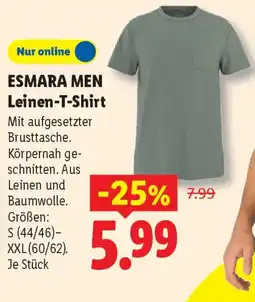 Lidl ESMARA MEN Leinen-T-Shirt Angebot