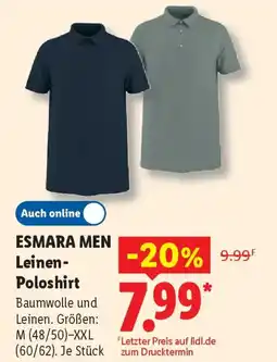 Lidl ESMARA MEN Leinen- Poloshirt Angebot