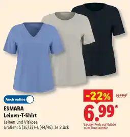 Lidl ESMARA Leinen-T-Shirt Angebot