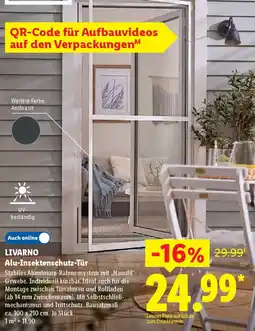 Lidl LIVARNO Alu-Insektenschutz-Tür Angebot