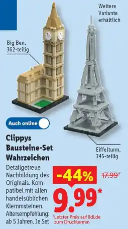 Lidl Clippys Bausteine-Set Wahrzeichen Angebot
