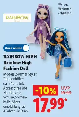 Lidl RAINBOW HIGH Rainbow High Fashion Doll Angebot