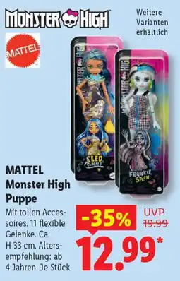 Lidl MATTEL Monster High Puppe Angebot