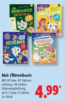 Lidl Mal-/Rätselbuch Angebot