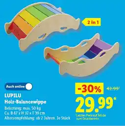 Lidl LUPILU Holz-Balancewippe Angebot