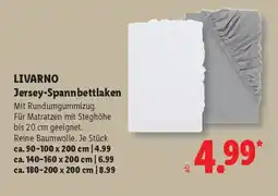 Lidl LIVARNO Jersey-Spannbettlaken Angebot