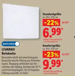Lidl LIVARNO Bettdecke Standardgröße Angebot