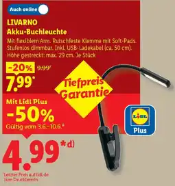 Lidl LIVARNO Akku-Buchleuchte Angebot