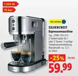 Lidl SILVERCREST Espressomaschine Angebot