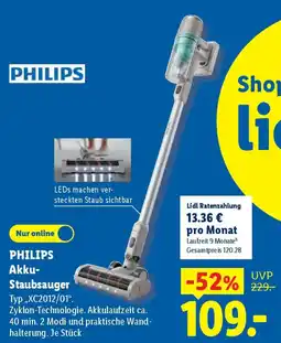 Lidl PHILIPS Akku- Staubsauger Angebot