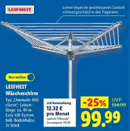 Lidl LEIFHEIT Wäscheschirm Angebot