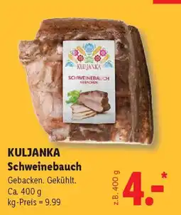 Lidl KULJANKA Schweinebauch Angebot