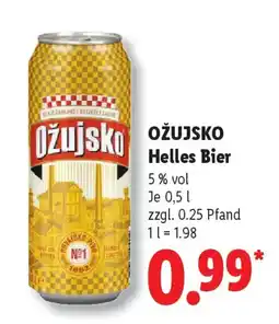 Lidl OZUJSKO Helles Bier Angebot