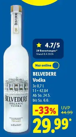 Lidl BELVEDERE Vodka Angebot