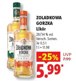 Lidl ZOLADKOWA GORZKA Likör Angebot