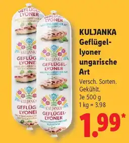 Lidl KULJANKA Geflügellyoner ungarische Art Angebot