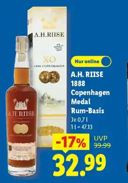 Lidl A.H. RIISE 1888 Copenhagen Medal Rum-Basis Angebot