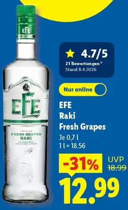 Lidl EFE Raki Fresh Grapes Angebot