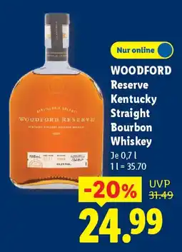 Lidl WOODFORD Reserve Kentucky Straight Bourbon Whiskey Angebot