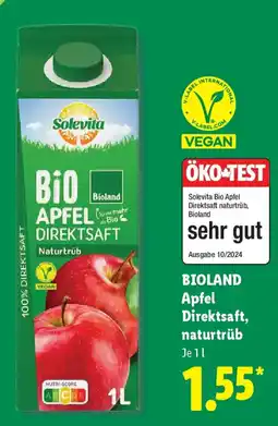 Lidl BIOLAND Apfel Direktsaft, naturtrüb Angebot