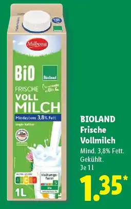 Lidl BIOLAND Frische Vollmilch Angebot