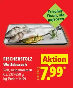 Lidl FISCHERSTOLZ Wolfsbarsch Angebot