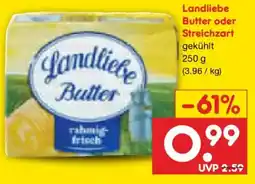 Netto Marken-Discount Landliebe Butter oder Streichzart Angebot