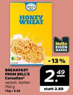 NETTO Bell's cerealien Angebot