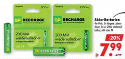 Mäc Geiz GP RECHARGE Akku-Batterien Angebot