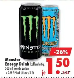 Mäc Geiz Monster Energy Drink Angebot