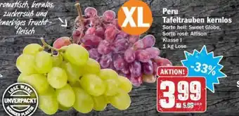 Hit Peru Tafeltrauben kernlos 1kg Angebot