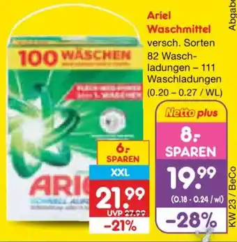 Netto Marken-Discount Ariel Waschmittel Angebot