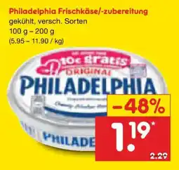 Netto Marken-Discount Philadelphia Frischkäse/-zubereitung Angebot
