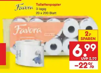 Netto Marken-Discount Favora Toilettenpapier Angebot