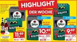 Netto Marken-Discount Berliner Pilsner oder Lübzer Premium Biere Angebot