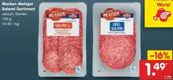 Netto Marken-Discount Marken-Metzger Salami-Sortiment Angebot