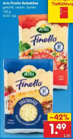 Netto Marken-Discount Arla Finello Reibekäse Angebot