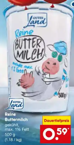 Netto Marken-Discount Gutes land Reine Buttermilch Angebot