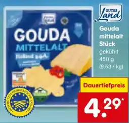 Netto Marken-Discount Gutes land Gouda mittelalt Stück Angebot